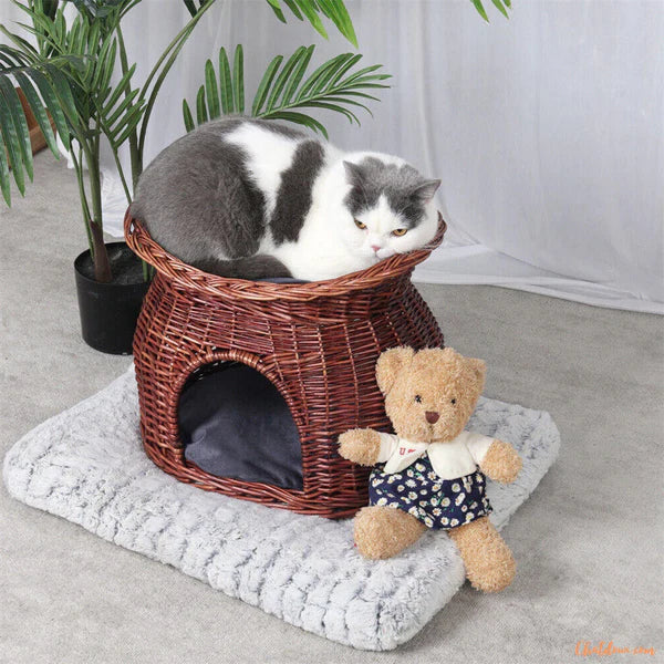 Panier chat osier | BeauPanier™