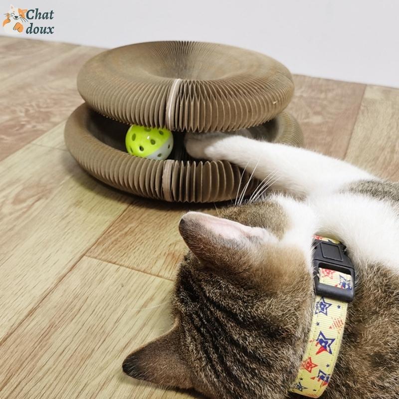 Griffoir innovant pliable et recyclable et jouet interactif pour chat | CartyGrat™